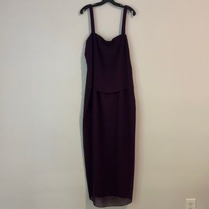 Oblique Eggplant Formal Dress